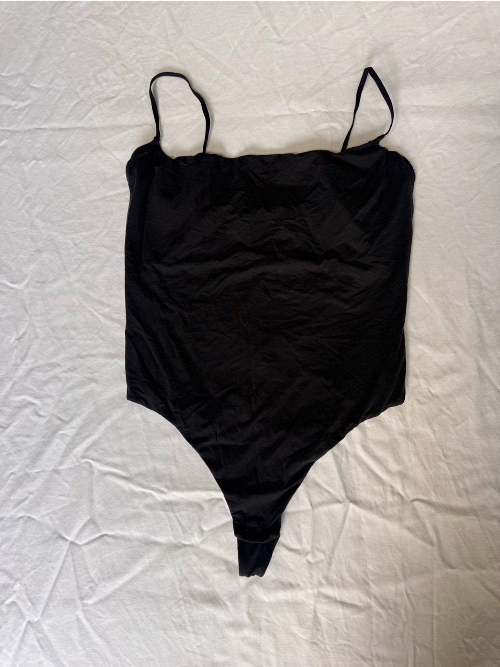 SKIMS Black Scoop Neck Bodysuit Tank